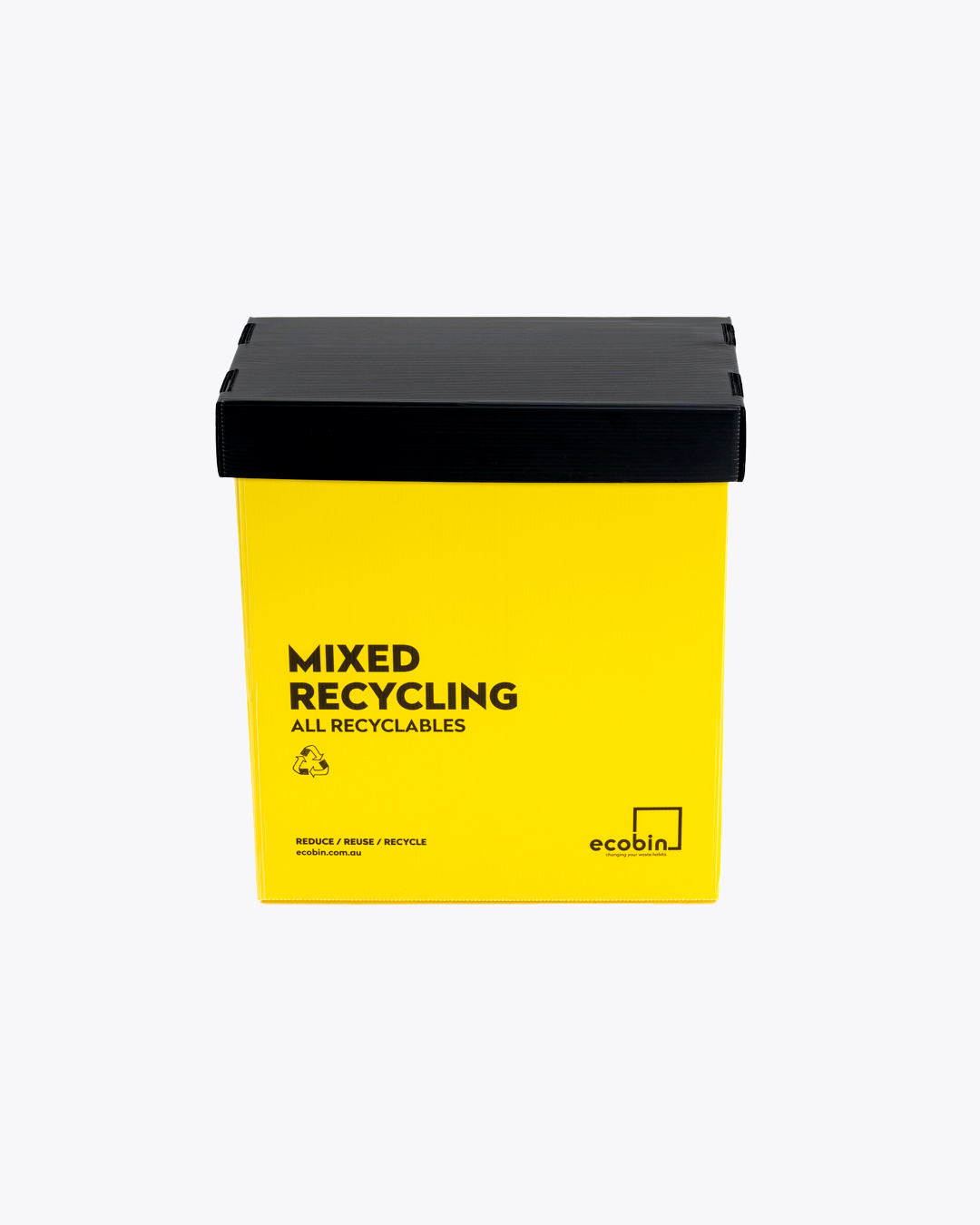 Mixed Recycling Bin 25L Yellow