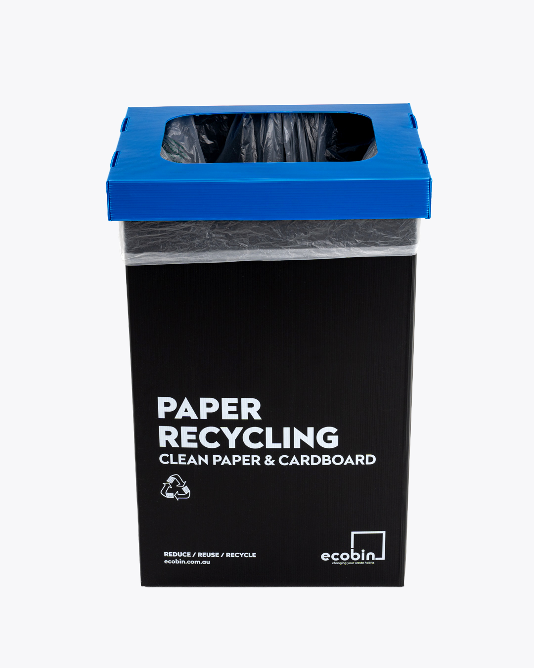 Paper & Cardboard Recycling Bin 60L | Black Range