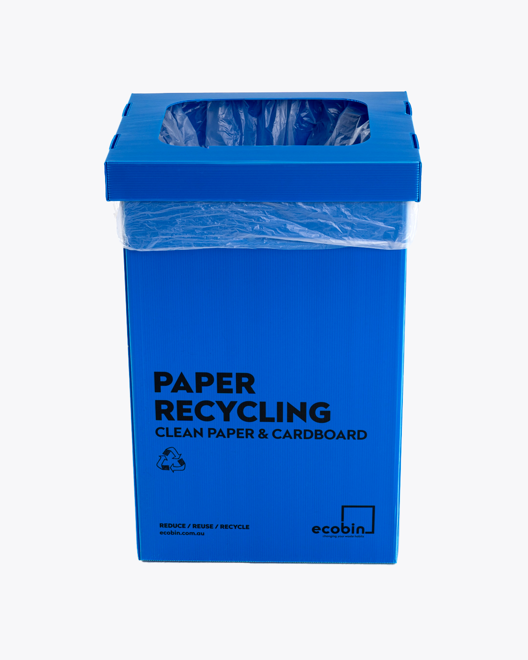 Paper & Cardboard Recycling Bin | 60L Blue Ecobin