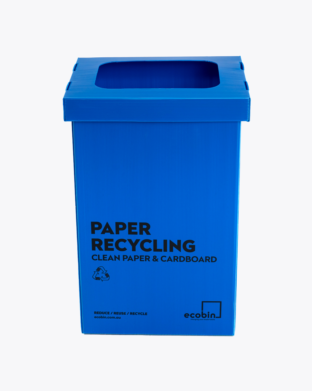 Paper & Cardboard Recycling Bin | 60L Blue Ecobin