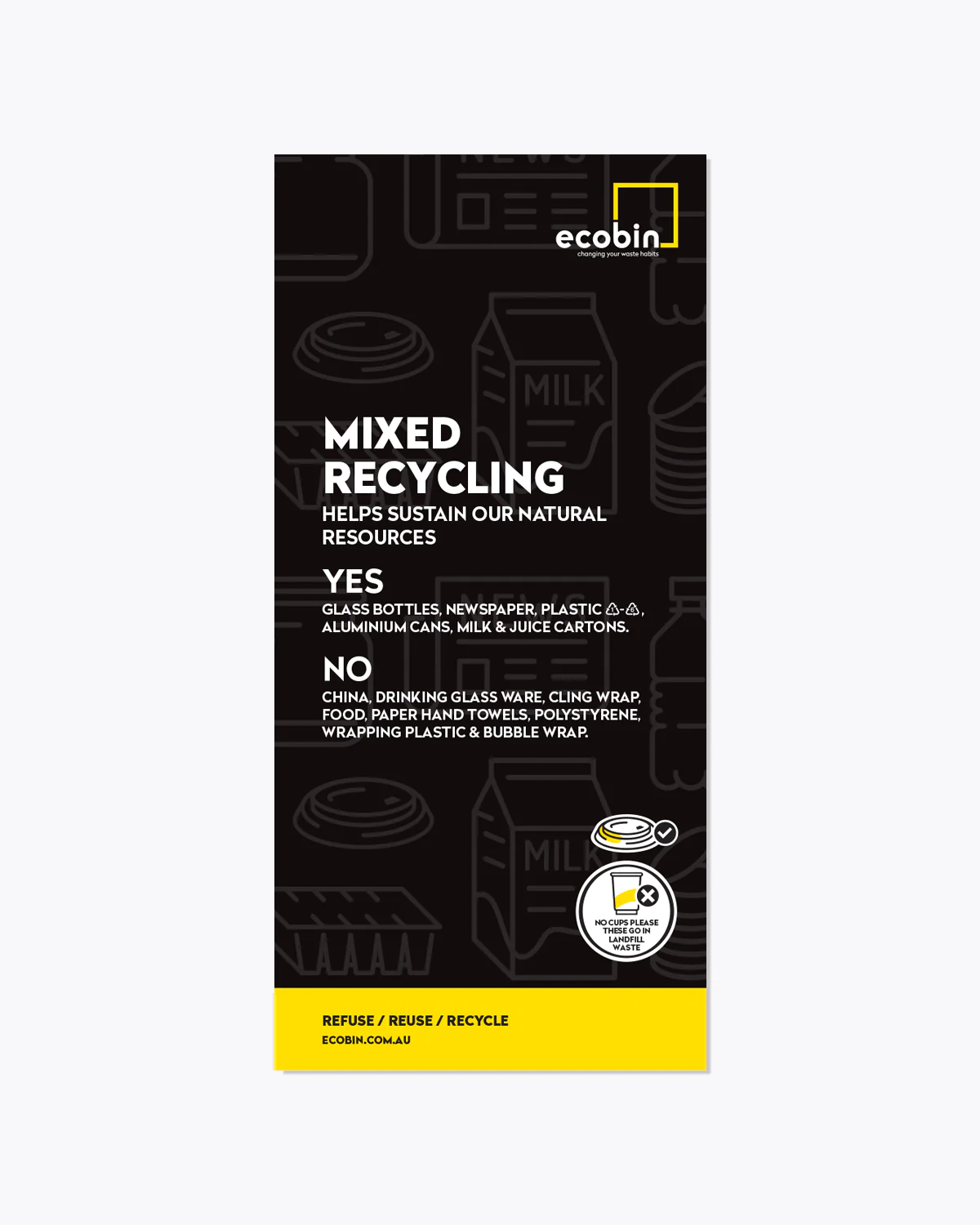 Mixed Recycling Educational Poster |List Design