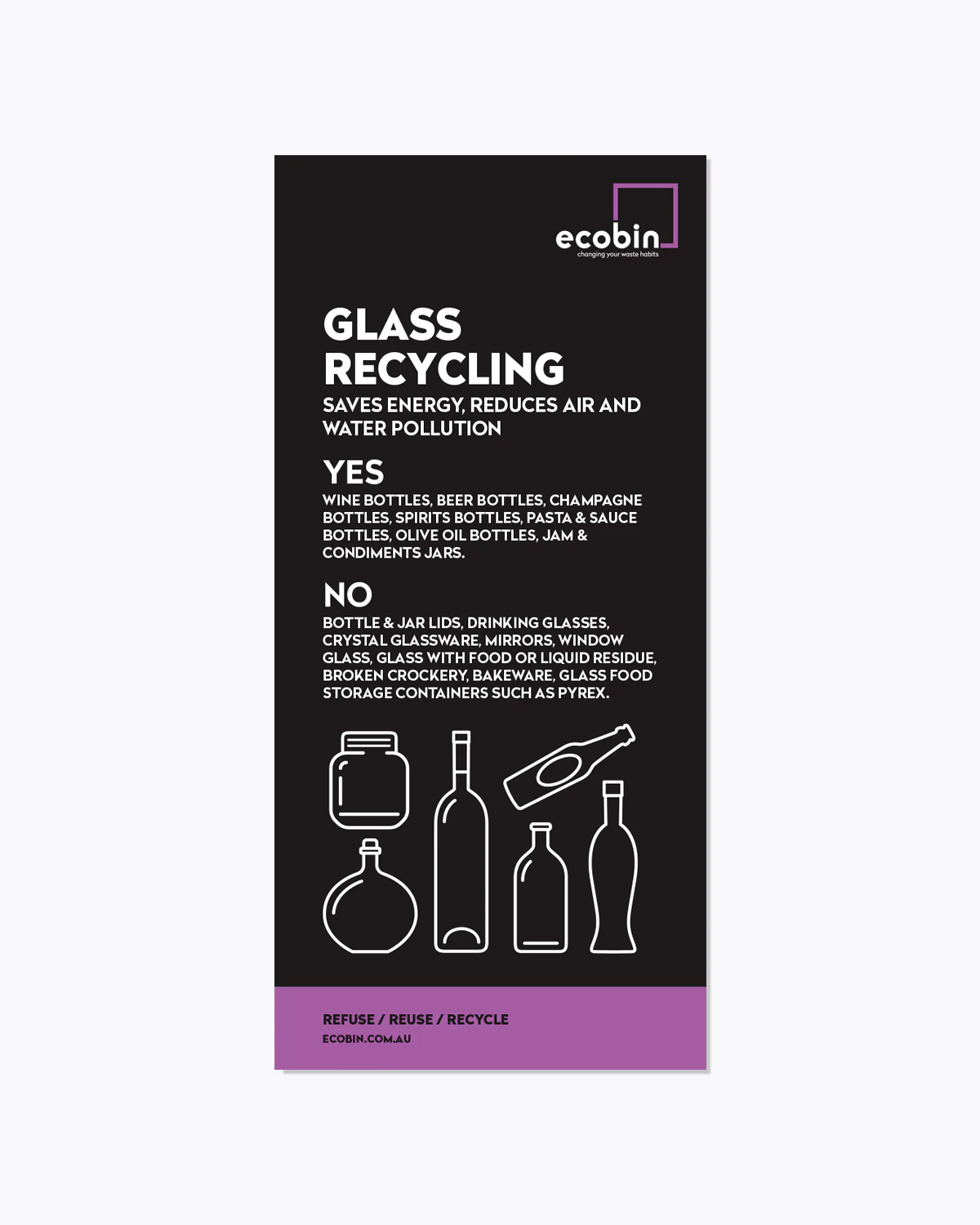 Glass Recycling Educational Poster | Image Design