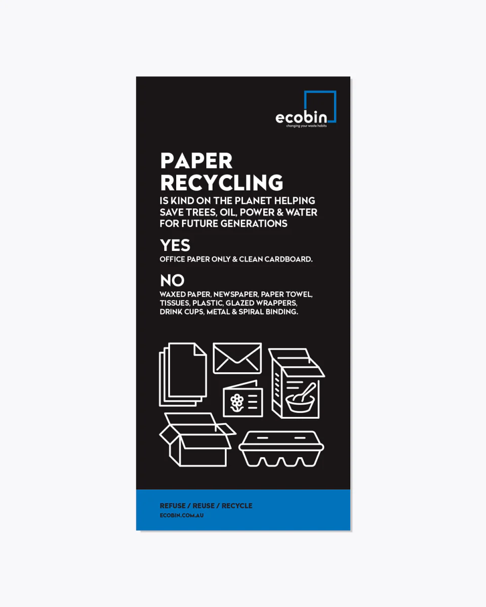 Paper & Cardboard Recycling Educational Poster | Image Design